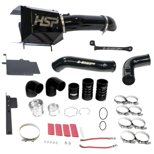 Intake And Intercooler Bundle Kit For 17-19 Ford Powerstroke F250/350 6.7L-Ink Black HSP Diesel - HSP Diesel