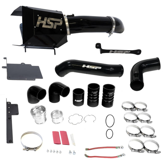 Intake And Intercooler Bundle Kit For 17-19 Ford Powerstroke F250/350 6.7L-Silk Satin Black HSP Diesel - HSP Diesel