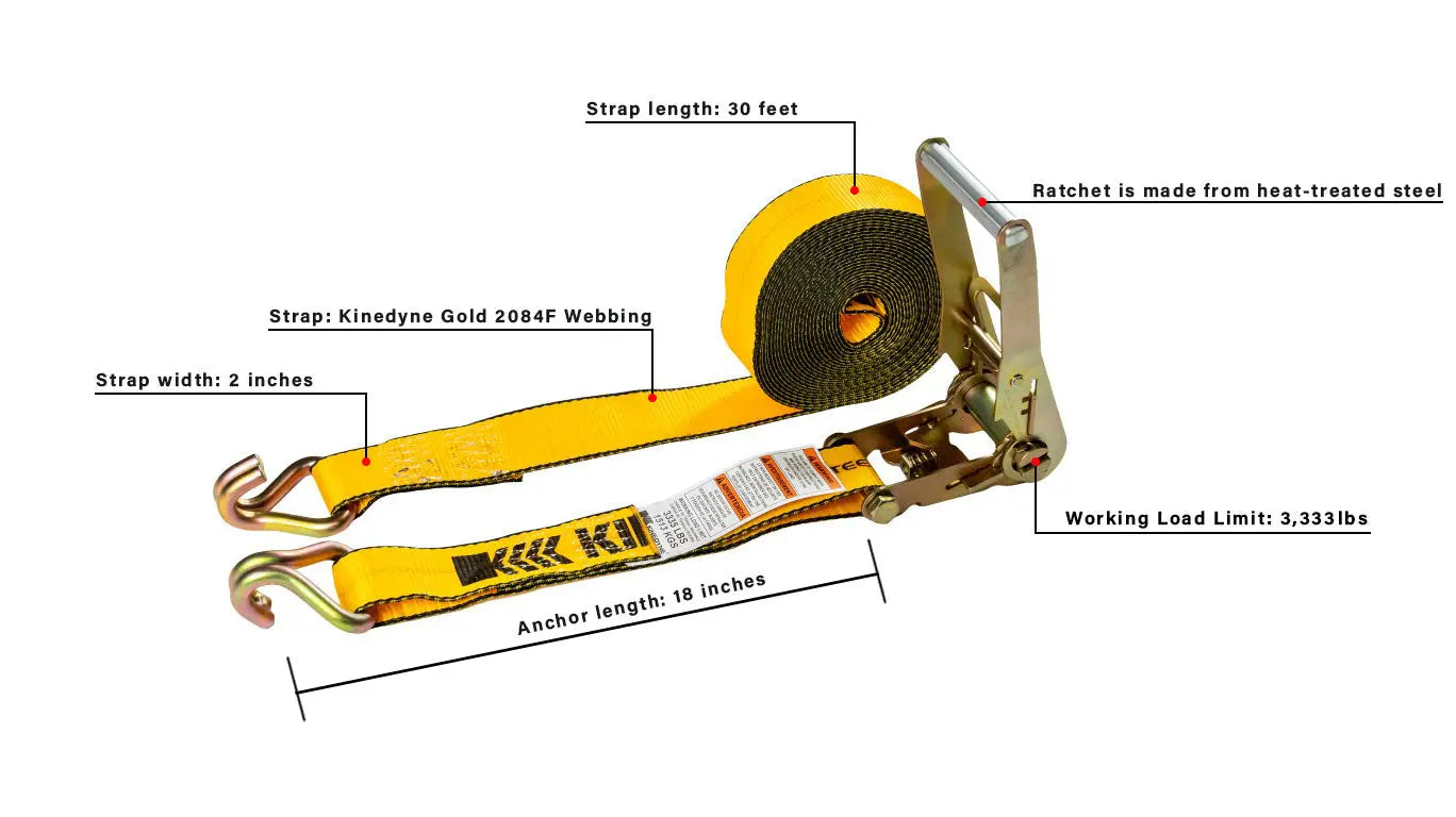 Heavy Duty 2 inch Ratchet Strap BulletProof Hitch BulletProof Hitches