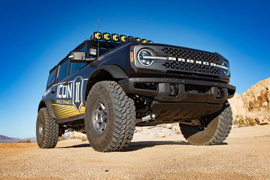 21-23 Bronco Non-Sasquatch 3-4 Inch Lift Stage 3 Suspension System Tubular UCA Heavy Rate Rear Spring Icon Vehicle Dynamics Icon Vehicle Dynamics