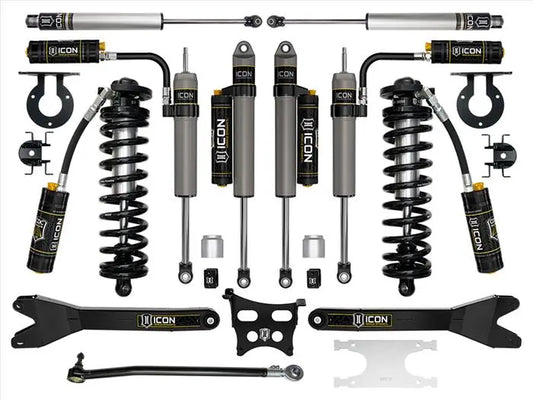 ICON 2023-2024 Ford F-250/F-350 Super Duty 4WD 2.5-3" Lift Stage 5 Coilover Conversion System with Radius Arms K63165R. - TAMELESS PERFORMANCE