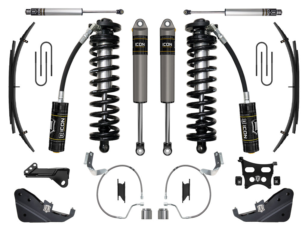 2023-2025 Ford F-250/F-350 Super Duty 4WD 4-5.5 Inch Lift Coilover Conversion System W/ Expansion Packs Icon Vehicle Dynamics Icon Vehicle Dynamics