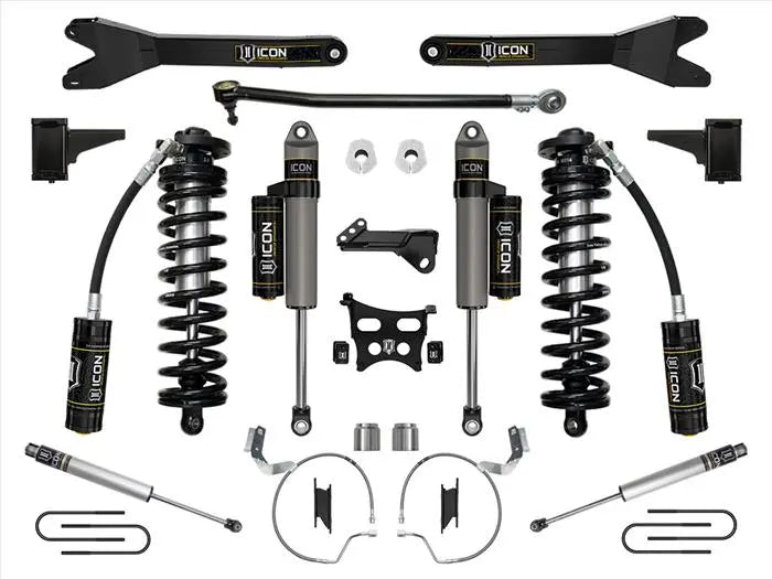 ICON 2023-2024 Ford F-250/F-350 Super Duty 4WD 4-5.5" Lift Stage 4 Coilover Conversion System w/ Radius Arms K63174R. - TAMELESS PERFORMANCE