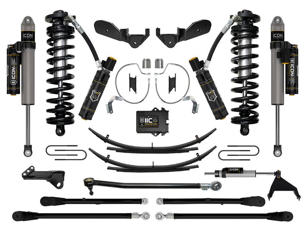 2023-2025 Ford F-250/F-350 Super Duty 4WD 4-5.5 Inch Lift Coilover Conversion System W/ Expansion Packs Icon Vehicle Dynamics Icon Vehicle Dynamics