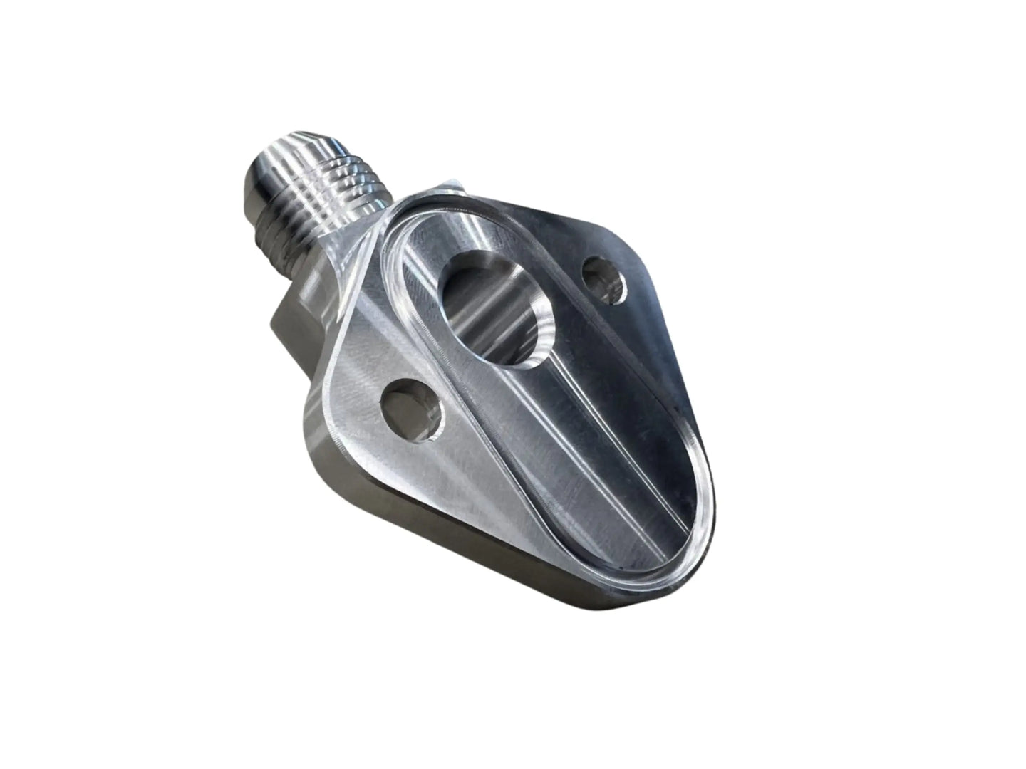 Kingspeed Billet Fuel Pump Blockoff Plate W/ -10AN Male Fitting Kingspeed LLC