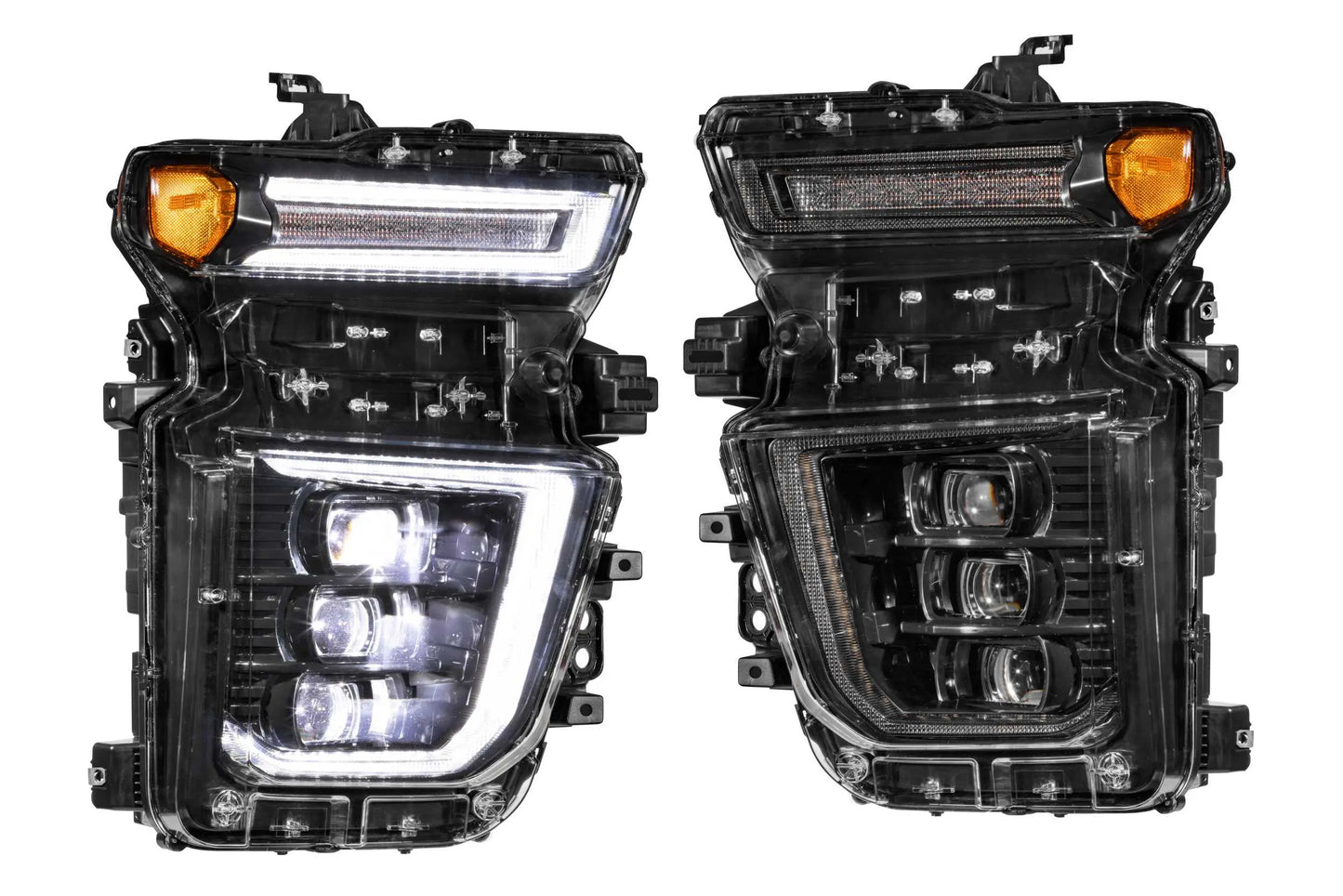 Morimoto Chevrolet Silverado HD (20-24): XB LED Headlights Plug-N-Play Bi-LED Housings Driven Light Group