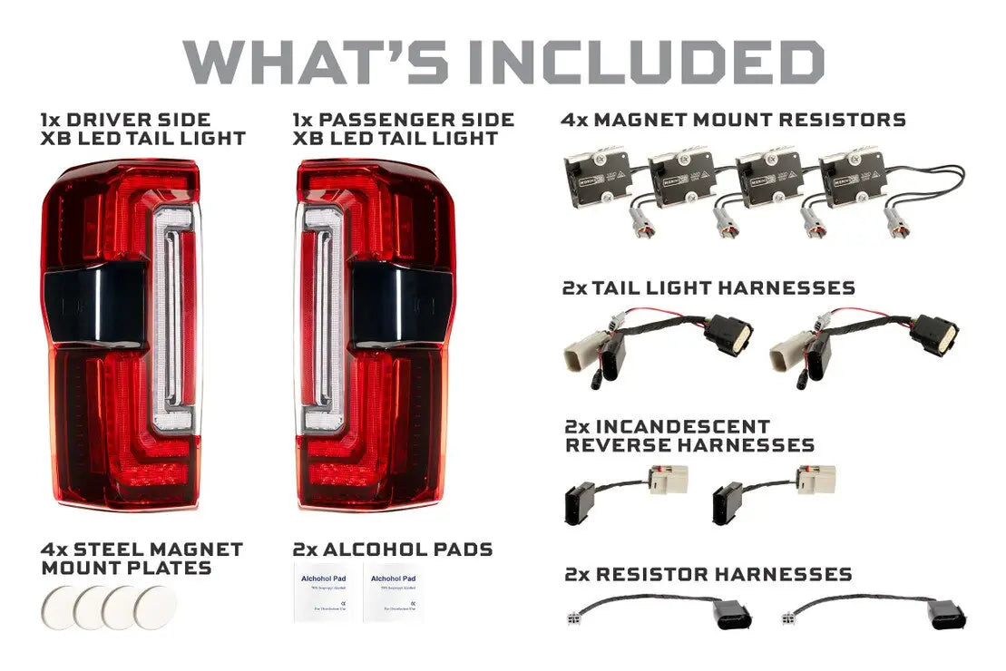 Morimoto XB LED Tail Lights – Red Lens for 2023+ Ford Super Duty Driven Light Group
