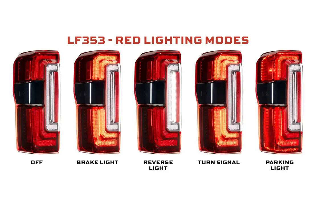 Morimoto XB LED Tail Lights – Red Lens for 2023+ Ford Super Duty Driven Light Group