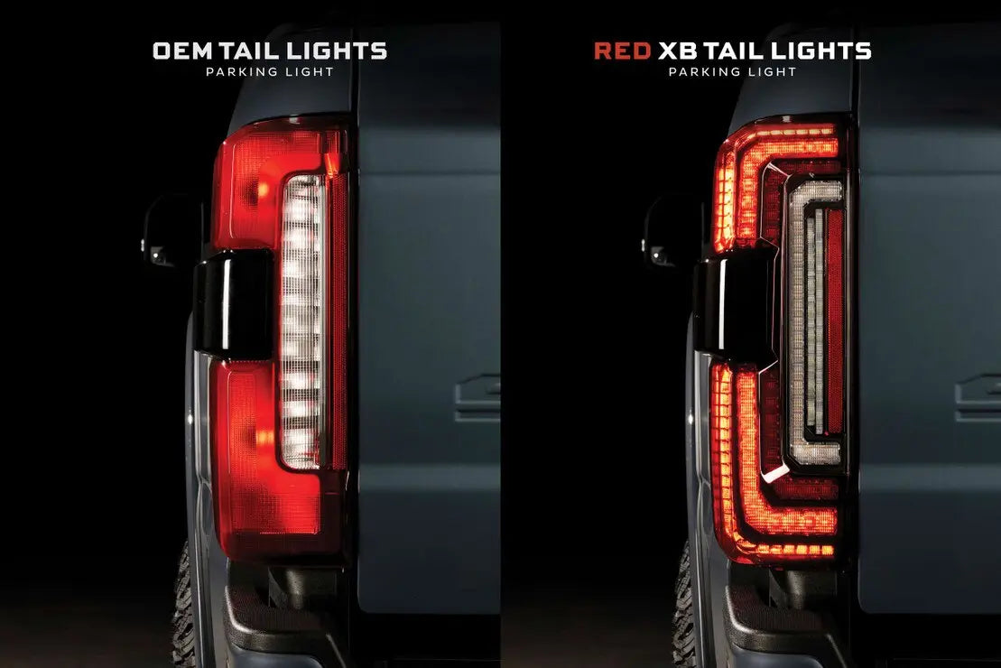 Morimoto XB LED Tail Lights – Red Lens for 2023+ Ford Super Duty Driven Light Group