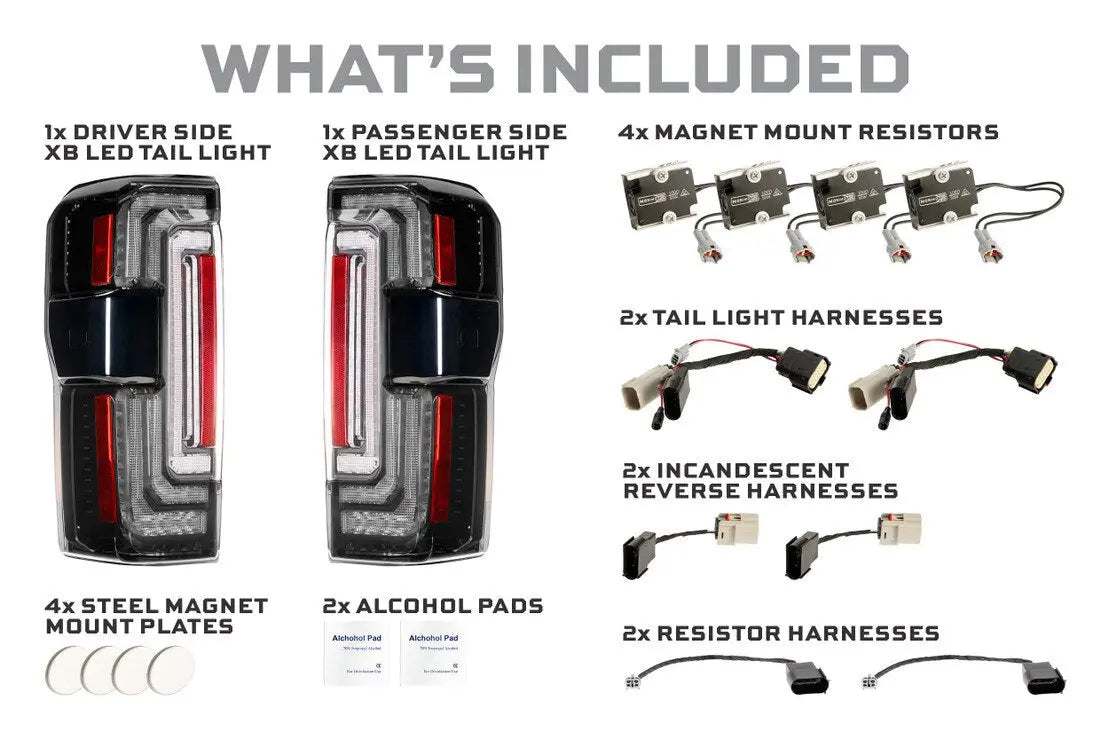 Morimoto XB LED Tail Lights – Smoked Lens for 2023+ Ford Super Duty Driven Light Group