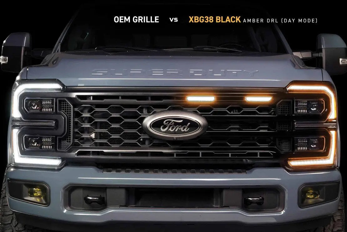 Morimoto XBG LED DRL Grille – Black (2023+ Ford Super Duty) Driven Light Group