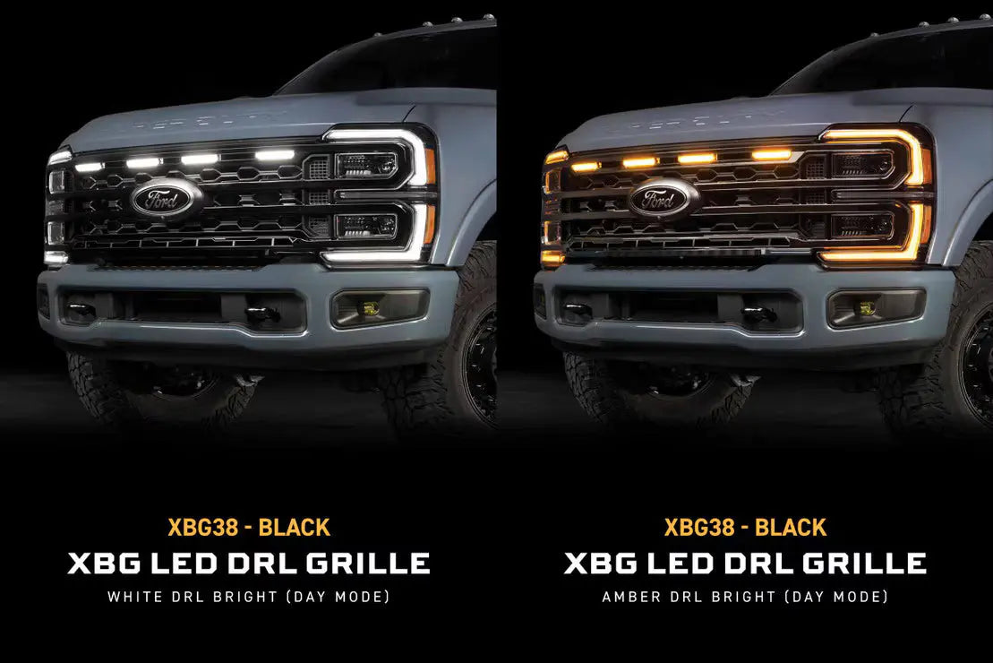 Morimoto XBG LED DRL Grille – Black (2023+ Ford Super Duty) Driven Light Group