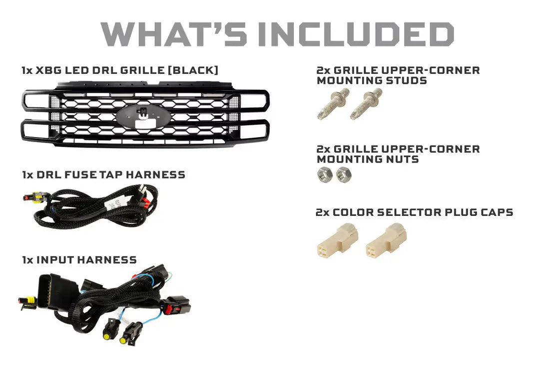 Morimoto XBG LED DRL Grille – Black (2023+ Ford Super Duty) Driven Light Group