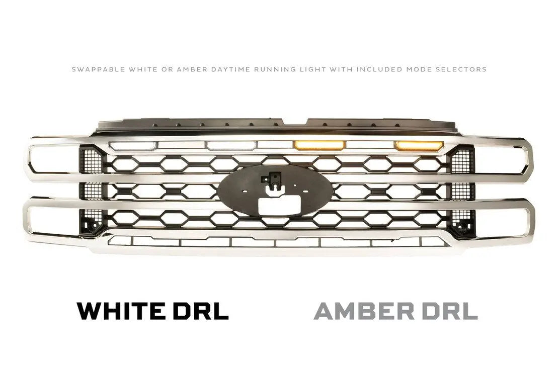 Morimoto XBG LED DRL Grille – Chrome for 2023+ Ford Super Duty Driven Light Group