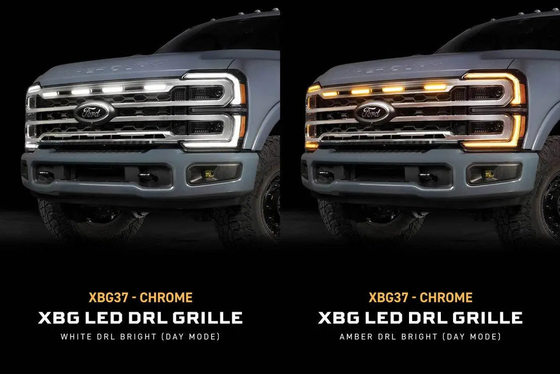 Morimoto XBG LED DRL Grille – Chrome for 2023+ Ford Super Duty Driven Light Group