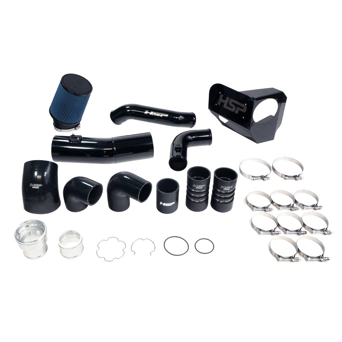 HSP Intake And Intercooler Bundle Kit For 2020-2022 Ford Powerstroke F250/350 6.7 Liter-Ink Black - HSP Diesel