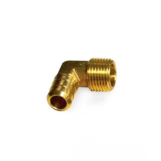 PPE 1/2" NPT-M to 5/8" Barb - 90 degree