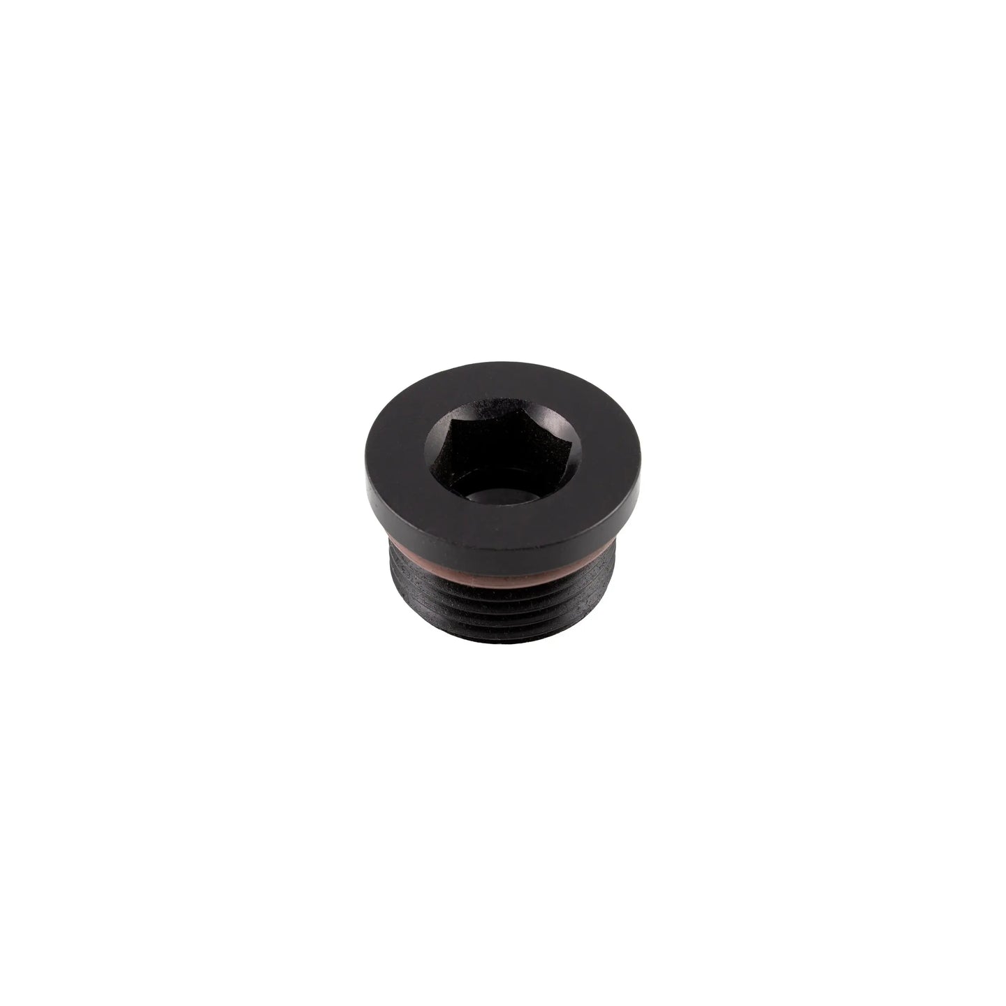 PPE -12AN Male Aluminum Plug w/O-ring 1-1/16"-12 - Black