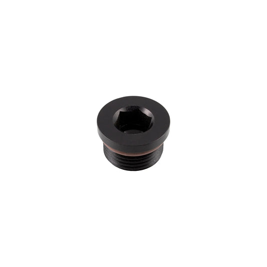 PPE -12AN Male Aluminum Plug w/O-ring 1-1/16"-12 - Black
