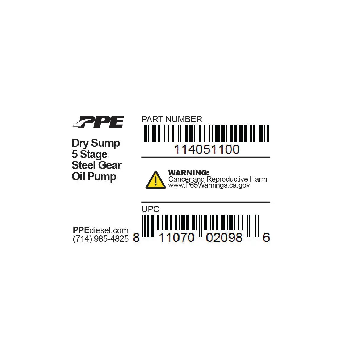 PPE 2001-2016 GM 6.6L Duramax Dry Sump 5 Stage Steel Gear Oil Pump PPE