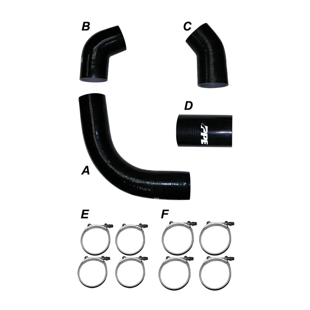 PPE 2002-2004 GM 6.6L Duramax LB7 Intercooler Piping Silicone Hose Kit PPE