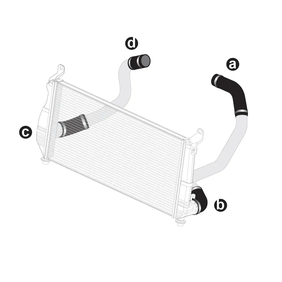 PPE 2002-2004 GM 6.6L Duramax LB7 Intercooler Piping Silicone Hose Kit PPE