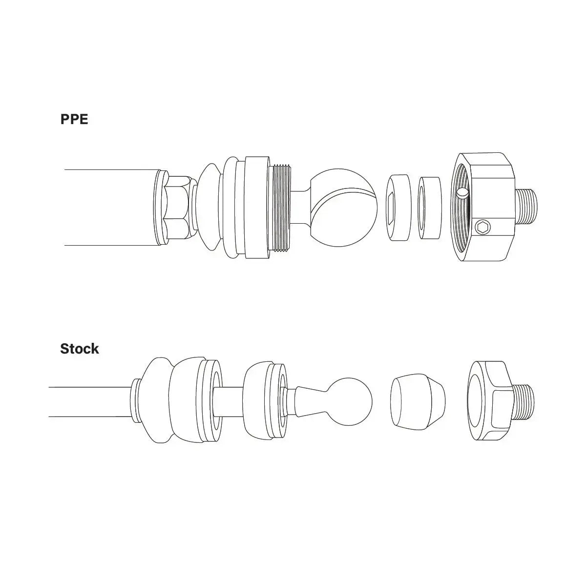 PPE 2011-2025 GM 2500/3500 HD Stage3 Forged Tie Rod Assemblies - Kit (Pair) PPE