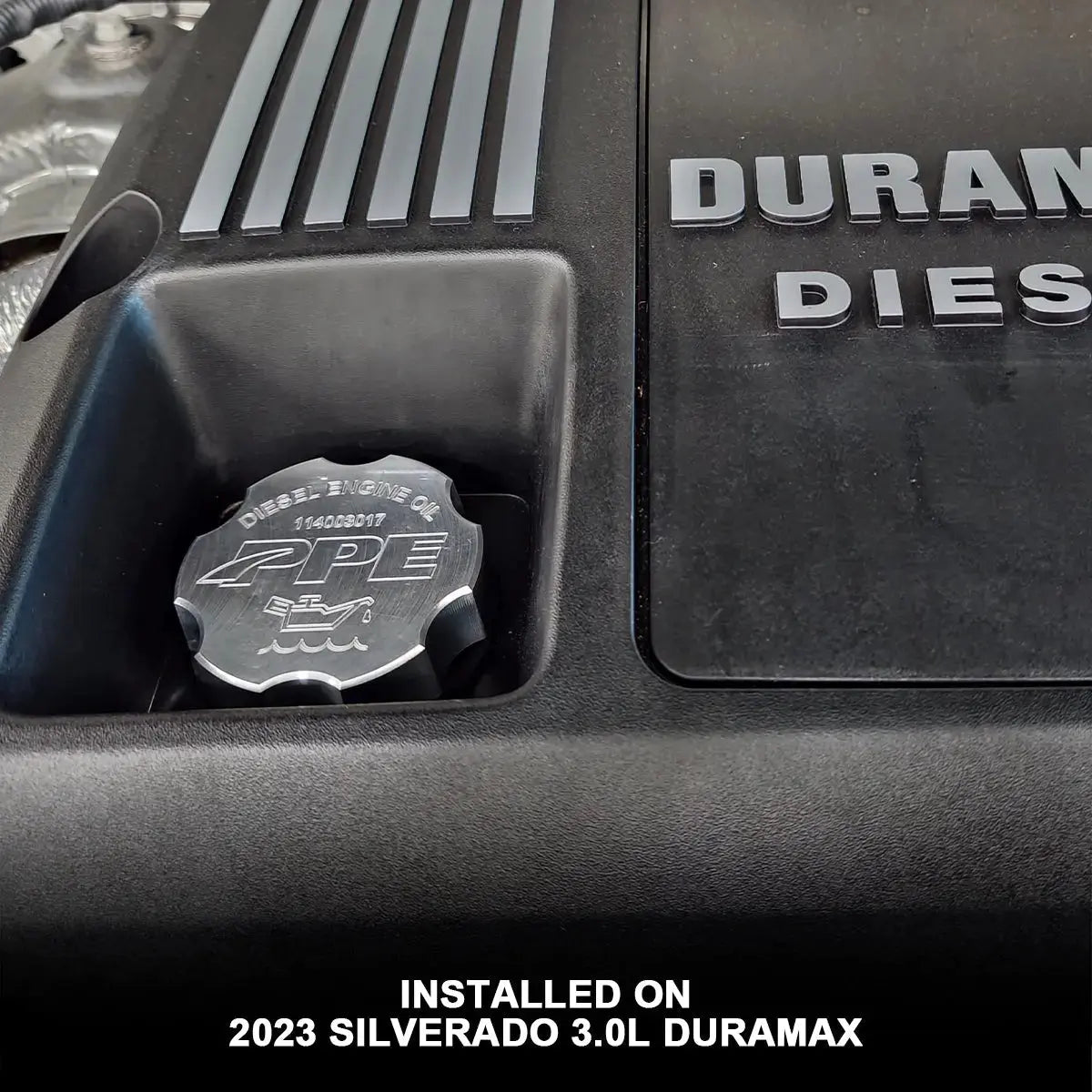 PPE 2017 - 2024 6.6L/3.0L GM Duramax Billet Aluminum Engine Oil Filler Cap PPE