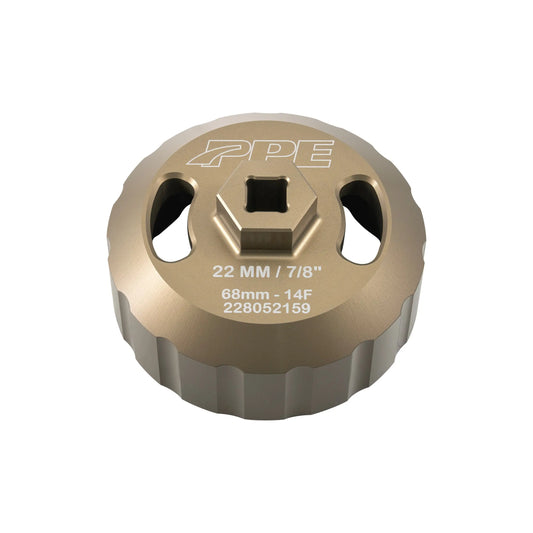 PPE Hard Anodized Billet Aluminum Oil Filter Socket – 68mm 14F