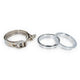 PPE QR 304 Stainless Steel Clamps-Aluminum Flanges  - 3 Piece Set (1C 1M 1F)