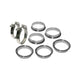 PPE QR 304 Stainless Steel Clamps-Aluminum Flanges  - 8 Piece Set (2C 3M 3F)