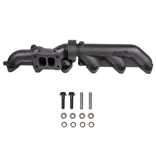 Pulse Flow Exhaust Manifold Kit Fits 2003-2007 5.9L Cummins 2-Pc T4 With Turbo Flange Hardware ATS ATS Diesel Performance
