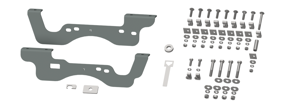 B&W Trailer Hitches RVR2406 Custom Installation Brackets For Universal Mounting Rails For Some Ford Trucks - primary image