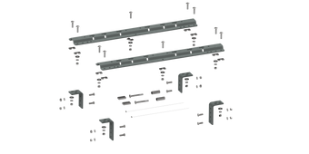compare product B&W Trailer Hitches RVR3200 Universal Mounting Rails For 5th Wheel Hitches