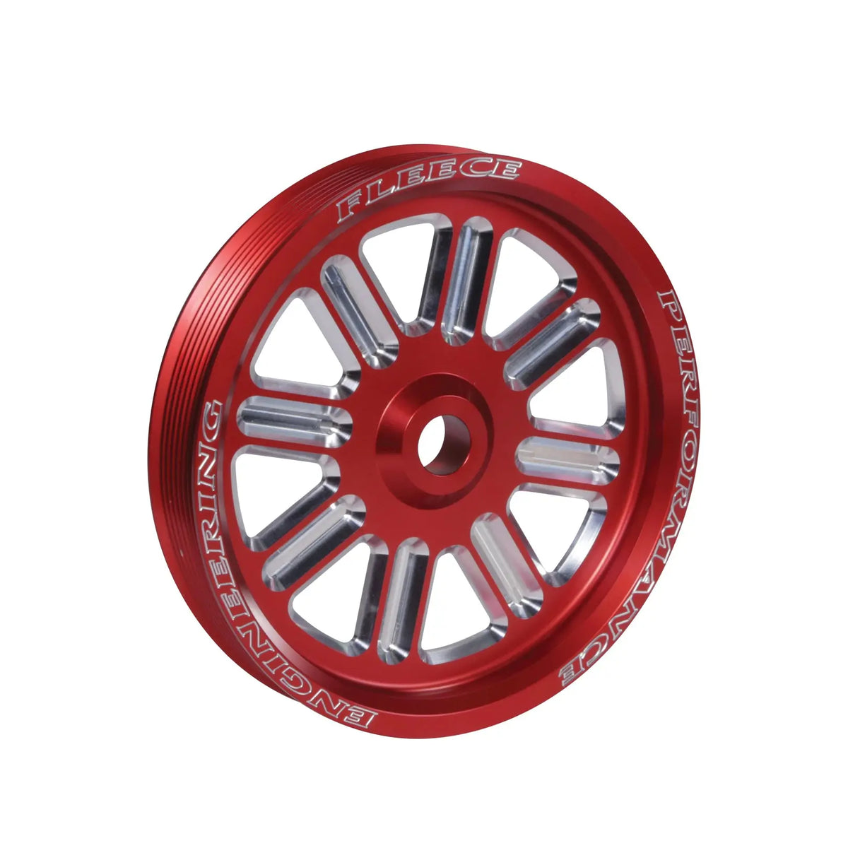 Spoke Design Cummins Dual Pump Pulley Fleece Red Fleece Performance Fleece Performance