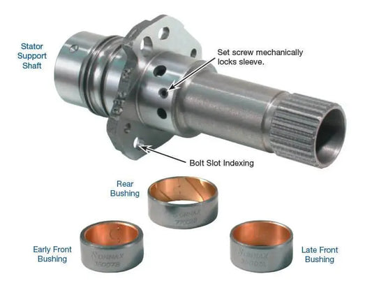 Stator Support Shaft Kit - 245mm or 298mm Converter, Non-Reluctor Style