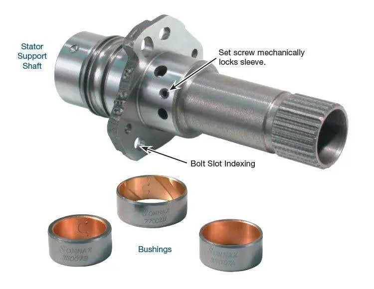 Stator Support Shaft Kit - 245mm or 298mm Converter, Non-Reluctor Style
