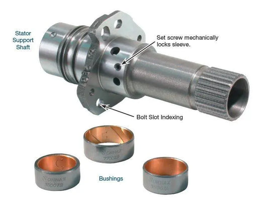 Suncoast Stator Support Shaft Kit - 245mm or 298mm Converter, Non-Reluctor Style