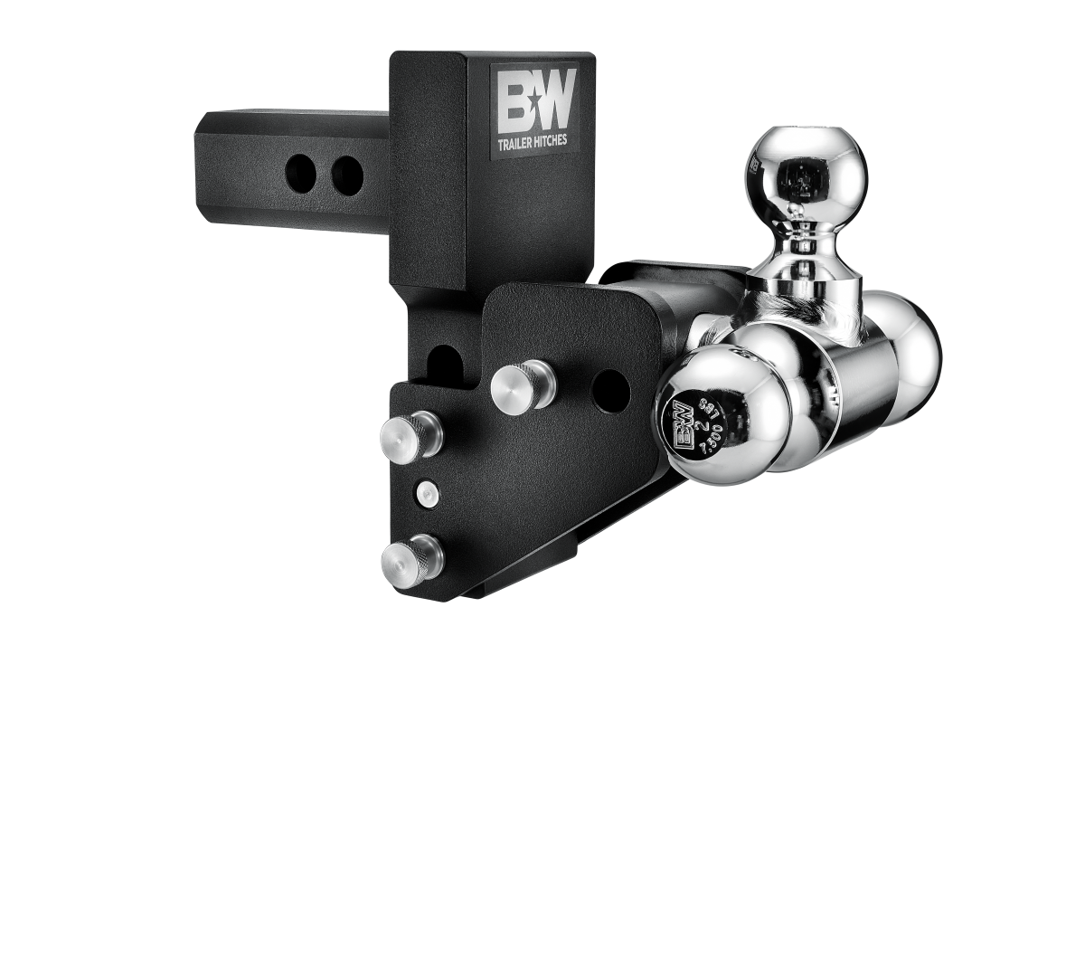 B&W Trailer Hitches TS10064BMP 2 in Model 7 Blk T&S Tri Ball for Multi-Pro Tailgate - primary image