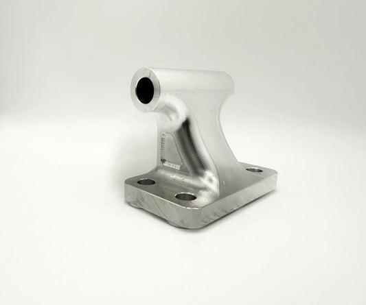 CNC-machined billet alternator mount for Cummins 5.9L and 6.7L engines, precision cut with four mounting holes