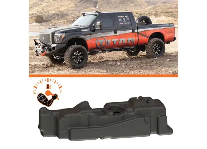 Titan 7021211 – 60‑Gallon Mid‑Ship Replacement Fuel Tank (Fits 2011–2016 Ford 6.7L Powerstroke) Titan