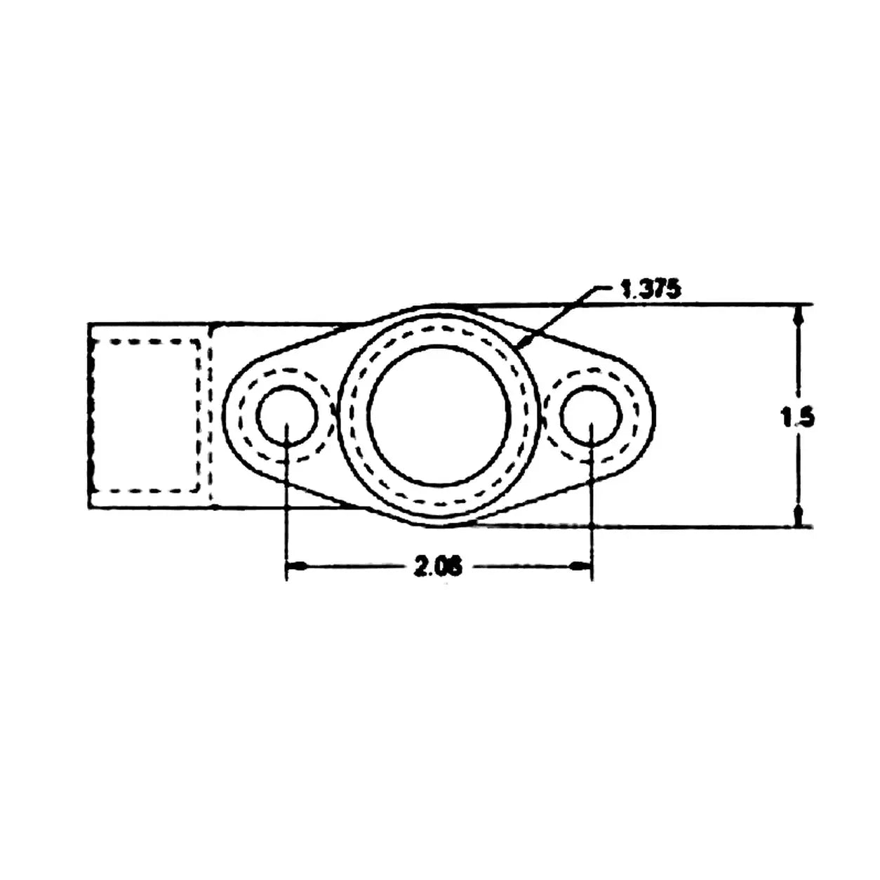 Ultra-Light Clamp-On Large Frame Turbo Oil Drain Mount Parker Speed
