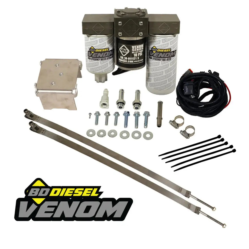 VENOM FUEL LIFT PUMP C/W FILTER & SEPARATOR CHEVY 6.6L DURAMAX 2001-2010 BD Diesel