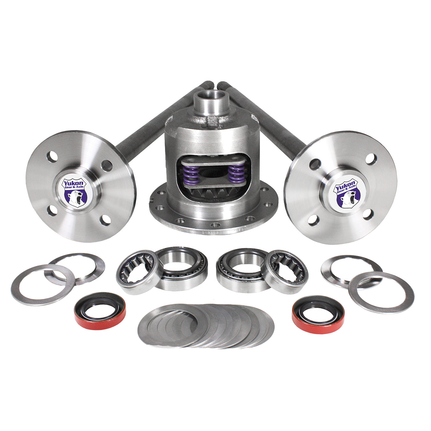 79-'93 Mustang Axle Kit 28 Spline 4 Lug Axles W/ Duragrip Positraction 79-93 Mustang 28 Spline 4 Lug C/Clip Axle Kit W/ Duragrip Yukon Gear