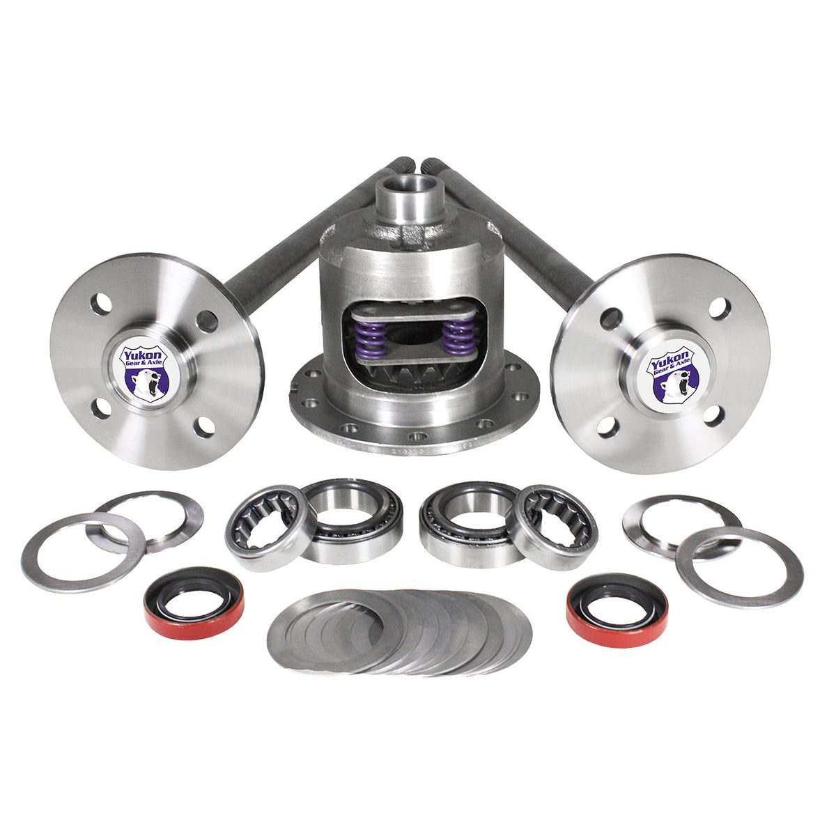 79-'93 Mustang Axle Kit 31 Spline 4 Lug Axles W/ Duragrip Positraction 79-93 Mustang 31 Spline 4 Lug C/Clip Conversion Axle Kit W/ Duragrip Yukon Gear Yukon Gear and Axle