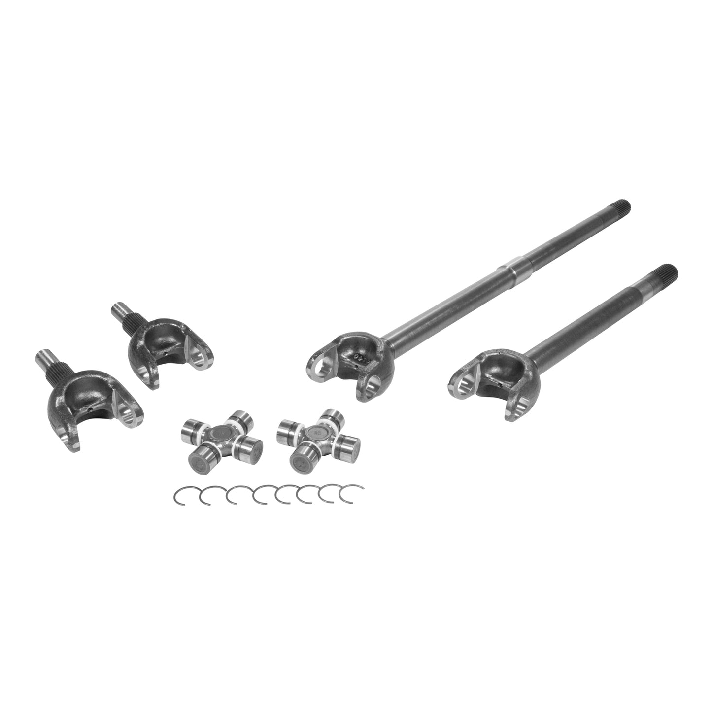 Chromoly Front Axle Kit For Jl/Jt Rubicon Dana 44 32 Spline W/Fad Delete D44 JL & Jt Rubicon 32 Spline 4340 Front Axle Kit Fad Delete W/ 7166 U/Joint Wide Trac Only Yukon Gear