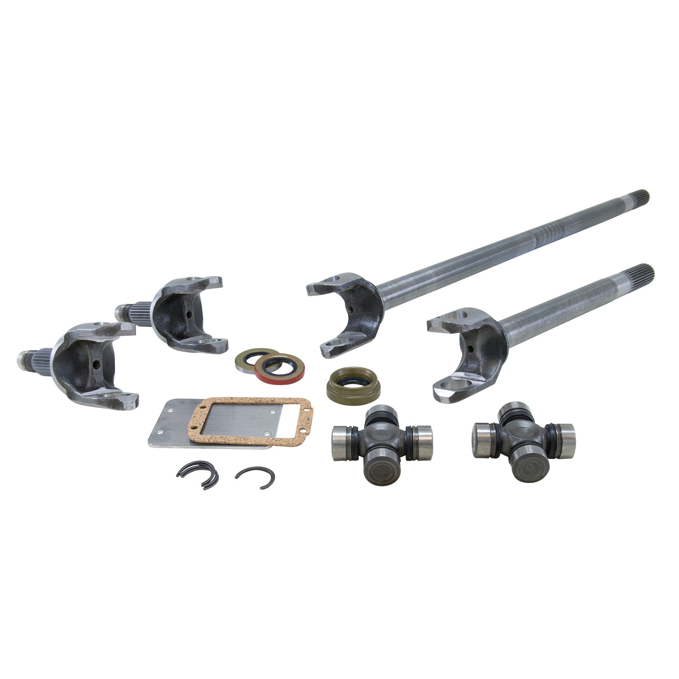Chromoly Front Axle Kit Dana 60 35 Spline Both Sides 733X U-Joints D60 85-88 Ford 35 Spline 4340 Front Axle Kit W/ 733X (Assm Req) Yukon Gear
