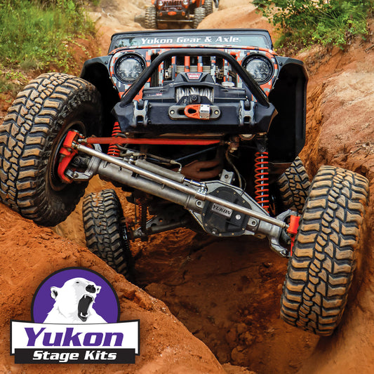Stage 2 Jeep JK Re-Gear Kit W/Covers For Dana 44 4.88 Ratio 24 Spline JK Rubicon D44 Stage 2 Gear Kit Package 4.88 Ratio W/ F&R Covers Yukon Gear