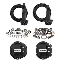 Stage 2 Jeep JK Re-Gear Kit W/Covers For Dana 44 4.56 Ratio 24 Spline JK Rubicon D44 Stage 2 Gear Kit Package 4.56 Ratio W/ F&R Covers Yukon Gear