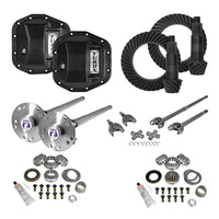 Stage 4 Jeep Jl/Jt Re-Gear Kit W/Covers Fr & Rr Axles Dana 44 5.13 Ratio JL & Jt Rubicon M220 Rear/ M210 Front Stage 4 Gear Kit Package 5.13 F&R Cover & 4340 F&R Axle Kits Yukon Gear